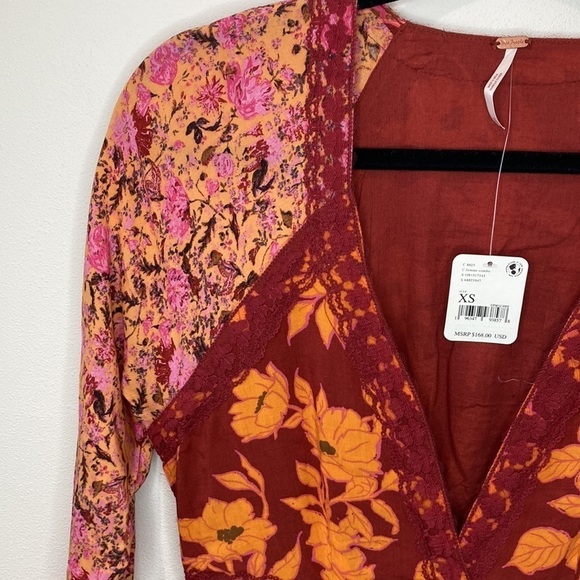 Free People Floral Maxi Dress - Red and Pink - Picture 7 of 11